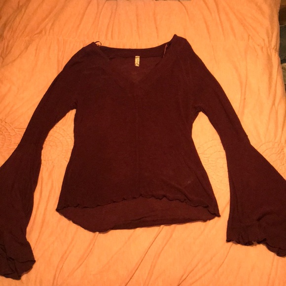 Free people maroon shirt - Picture 4 of 5